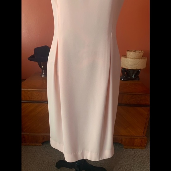 Vintage Two Piece Baby Pink Dress and Jacket Maggy London By Kenneth Nolan - Picture 9 of 13